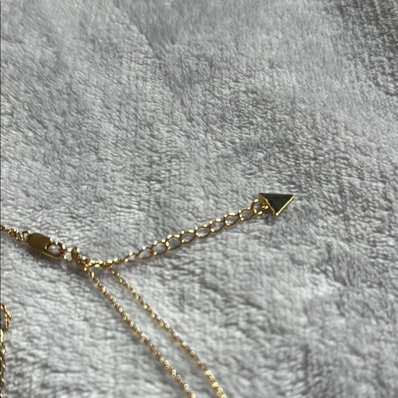 Michelle Campbell Tri-Stone Inlay Pendant  Necklace Gold/Lapis - Picture 6 of 6